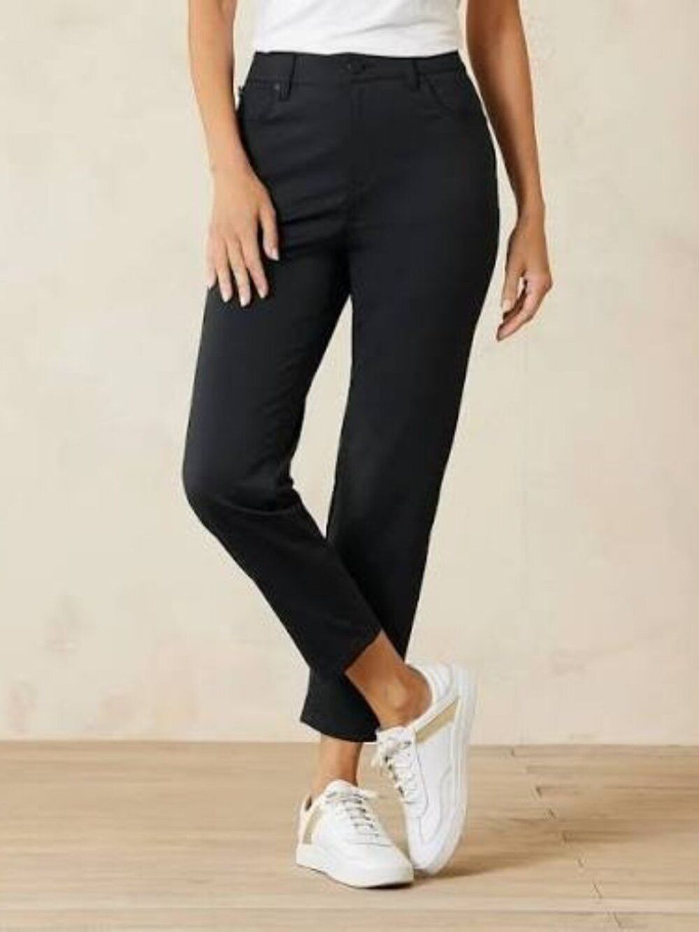 Tommy Bahama Kira Cay City Pants 10 Black IslandZone Crop Ankle Travel Golf